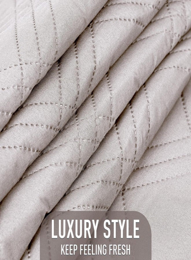 TAOCOCO 100% Waterproof Couch Cushion Cover Reversible Sofa Seat Cover for Dogs Pets Chaise Couch Cover for Sectional Sofa U Shape Couch Furniture Protector Sofa Slipcover(Oversized Sofa, Cream) - Image 2